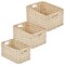 mDesign Rectangular Woven Braided Home Storage Basket Bin Set of 3
